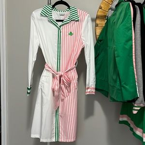 Contrast Stripe Ivy Poplin Dress